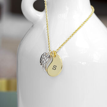 Personalised Gold Plated Angel Wing Necklace, 5 of 5