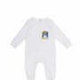 Personalised Organic Alphabet Sleep Suit White, thumbnail 2 of 7