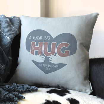 Personalised A Great Big Hug Cushion, 4 of 5