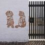 Geometric Dog And Cat Set Metal Wall Art Decor, thumbnail 8 of 10