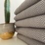 Herringbone Design Grey Sofa Throw, thumbnail 6 of 6