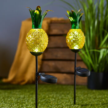Two Pineapple Solar Stake Lights, 2 of 2