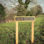 Engraved Oak House Sign With Painted Background, thumbnail 3 of 8