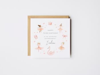 Personalised Ballet Second Birthday Card *Age Options, 3 of 6