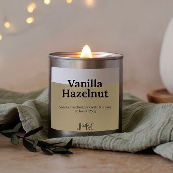 Vanilla Hazelnut Scented Wood Wick Candle Bakery Inspired Fragrance, 5 of 7