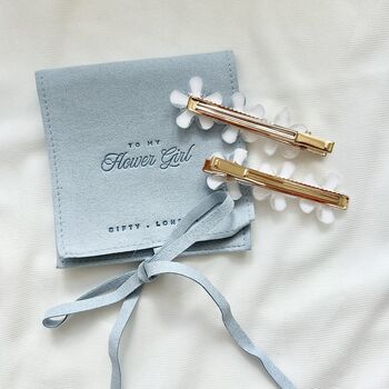 Flower Girl Proposal Hair Slides, 2 of 6