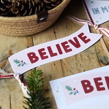 Christmas Believe In Magic Flags Card, 2 of 11