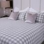 Single Bed Duvet Cover Brushed Check With Pillow Case, thumbnail 1 of 2