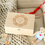 Personalised Babies First Christmas Wreath Keepsake Box, thumbnail 1 of 6