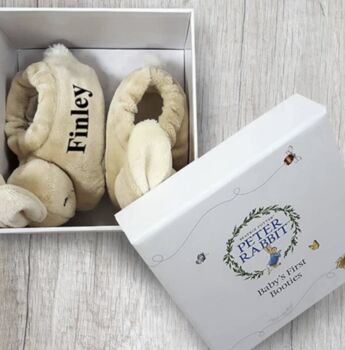 Peter Rabbit Personalised Baby Booties, 4 of 6