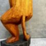 32cm Handcarved One Leg Yoga Cat Wooden Ornament Gift, thumbnail 6 of 12