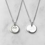Double Disc Personalised Heart Necklace, thumbnail 1 of 3