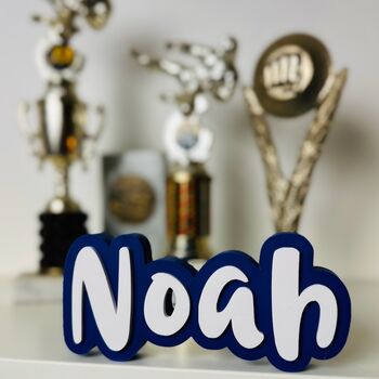 Custom 3D Multicolour Name Plates – Personalised Desk And Shelf Display, 4 of 10