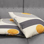 Orange And Black Geometric Abstract Cushion Cover, thumbnail 4 of 7