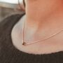 Single Crystal Minimalist Choker Dainty Necklace, thumbnail 2 of 7