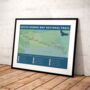 South Downs Way Art Print With Map And Tick List, thumbnail 5 of 8