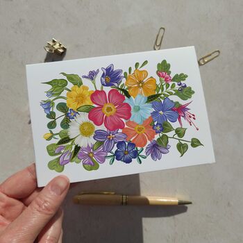 Whimsical Flower Garden A6 Folded Note Cards And Envelopes, 10 of 10