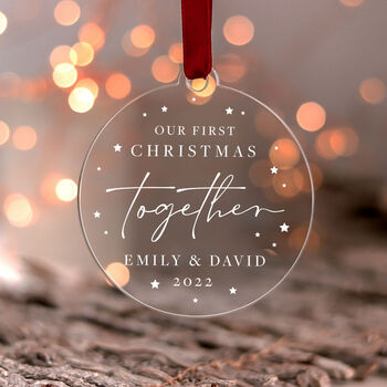 Our First Christmas Together Bauble Gift For Couples, 7 of 11
