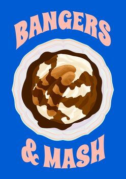 Bangers And Mash | Northern Food Art Print | Wall Art, 2 of 3