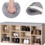 Ten Compartment Shoe Rack With Cushion Storage, thumbnail 8 of 11