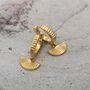 The Fan Charm Earrings Gold Plated, thumbnail 3 of 6