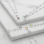 Sterling Silver Birthstone Satellite Chain Necklace, thumbnail 3 of 7