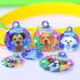 Personalised Flower Power Illustrated Dog ID Tag, thumbnail 1 of 12