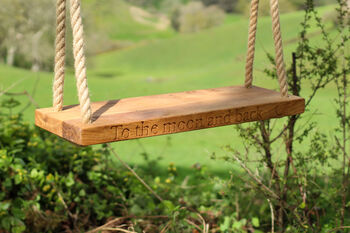 Personalised Oak Rope Swing, 2 of 12
