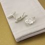 Scuba Diver/Stingray Cufflinks, Solid Silver, thumbnail 1 of 2