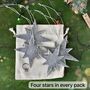 Silver Star Hanging Decoration, Set Of Four, thumbnail 7 of 7