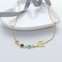 Gold Plated Family Kite Birthstone Necklace, thumbnail 1 of 2