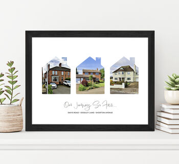 Three Photo Personalised Print With Framing Available, 8 of 9