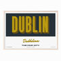 Personalised Dublin Retro Favourite City Travel Print, thumbnail 1 of 7