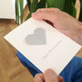 Personalised 11th Steel Anniversary Origami Heart Card, thumbnail 2 of 4