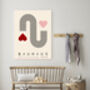 Bauhaus Heart Mid Century Art Print, thumbnail 3 of 4