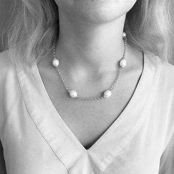Courtfield Freshwater Pearl And Silver Necklace, 4 of 5