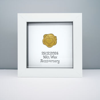 Personalised 16th Wax Anniversary Keepsake Gift Framed, 7 of 12