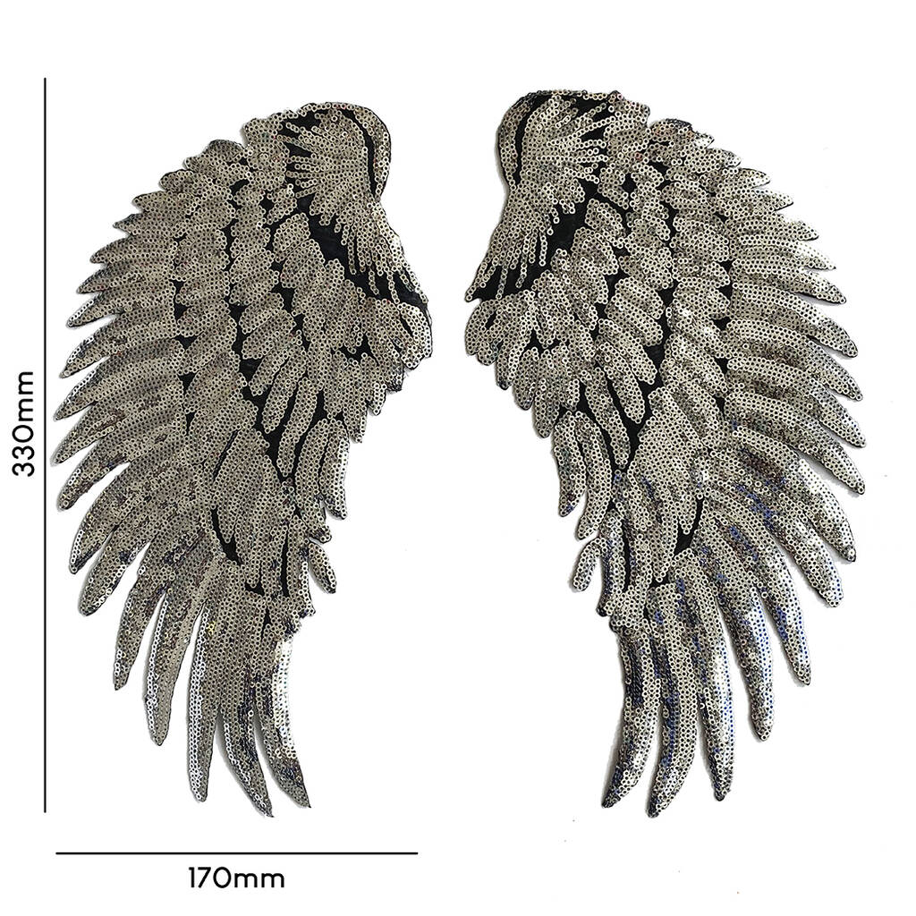 Iron On Sequin Angel Wings By Petra boase Ltd | notonthehighstreet.com