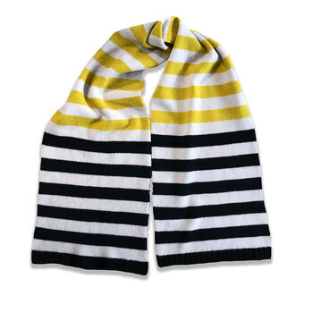 Extra Large Three Colour Stripe Scarf Knitting Kit, 4 of 4