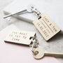 Couples Personalised Wooden Keyring, thumbnail 2 of 3