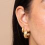 Moon, Star And Sun Celestial Chunky Hoop Earrings, thumbnail 4 of 6