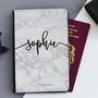 Personalised Handwriting Marble Passport Case, thumbnail 1 of 6