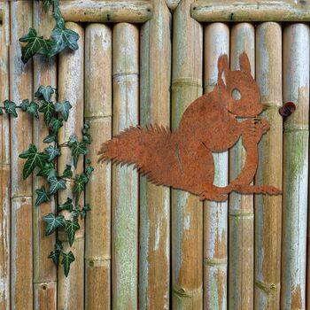 Rusted Squirrel Art Large Squirrel Garden Decor, 9 of 10