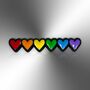 Tiny Rainbow Hearts Lgbtqia+ Gay Pride Awareness Enamel Lapel Pin Badge, Valentine's Day Gift, thumbnail 3 of 8
