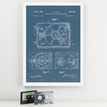 Anatomy Of A Record Player Patent Print, 7 of 7