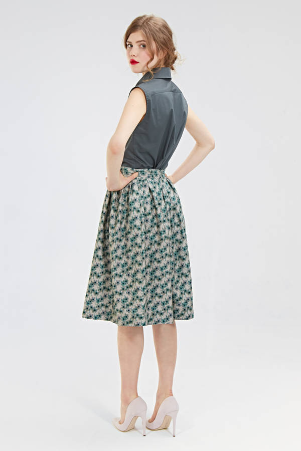 knee length pleated skirt by mrs pomeranz | notonthehighstreet.com