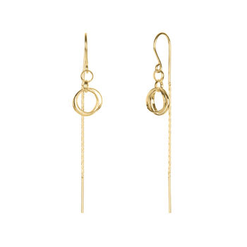 Total Eclipse Threader Earrings Gold Plated, 2 of 6