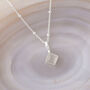 Moonstone June Birthstone Necklace Sterling Silver, thumbnail 2 of 7