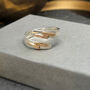 Unisex High Voltage Lightening Bolt Silver Wrap Ring, thumbnail 2 of 4