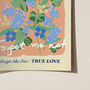 Forget Me Not Floral Print For True Love, thumbnail 2 of 6